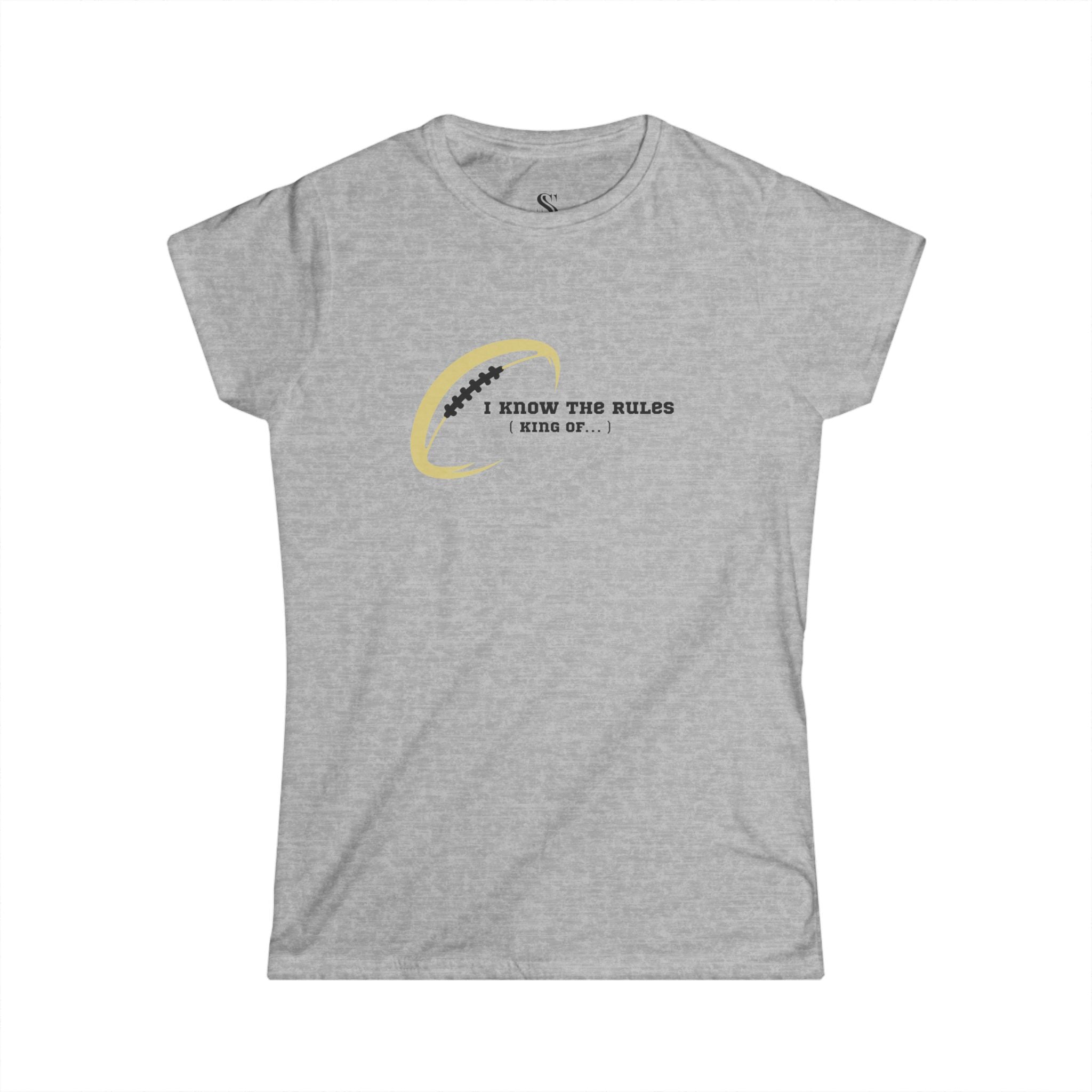 Women's "I Know the Rules" Football Tee