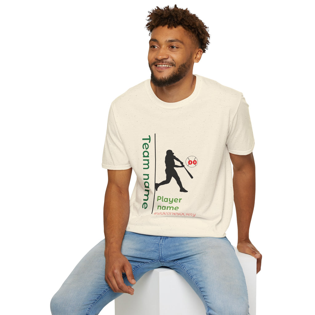 Men's Personalized Baseball Team & Player Name Tee