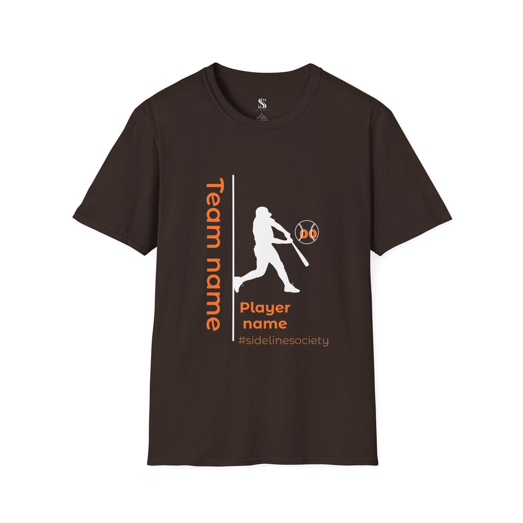 Men's Personalized Baseball Team & Player Name Tee