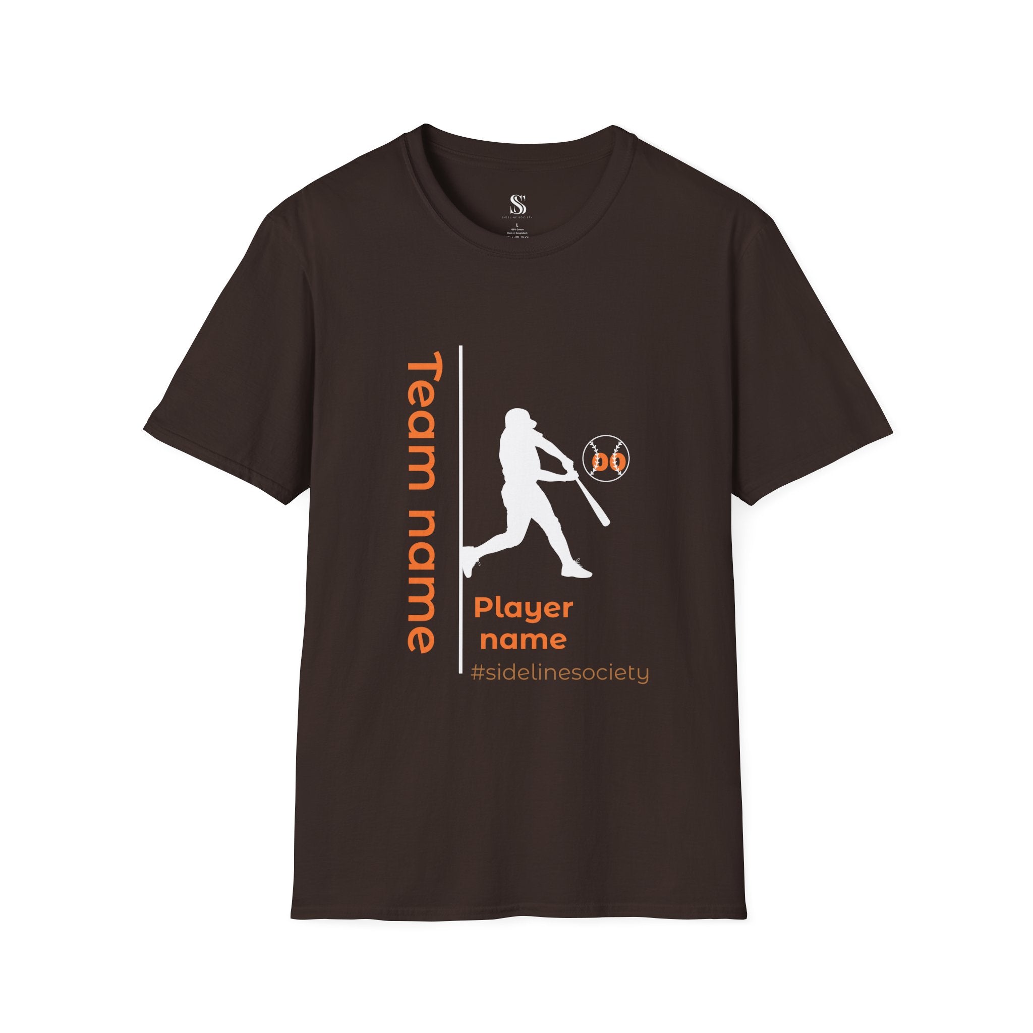 Men's Personalized Baseball Team & Player Name Tee