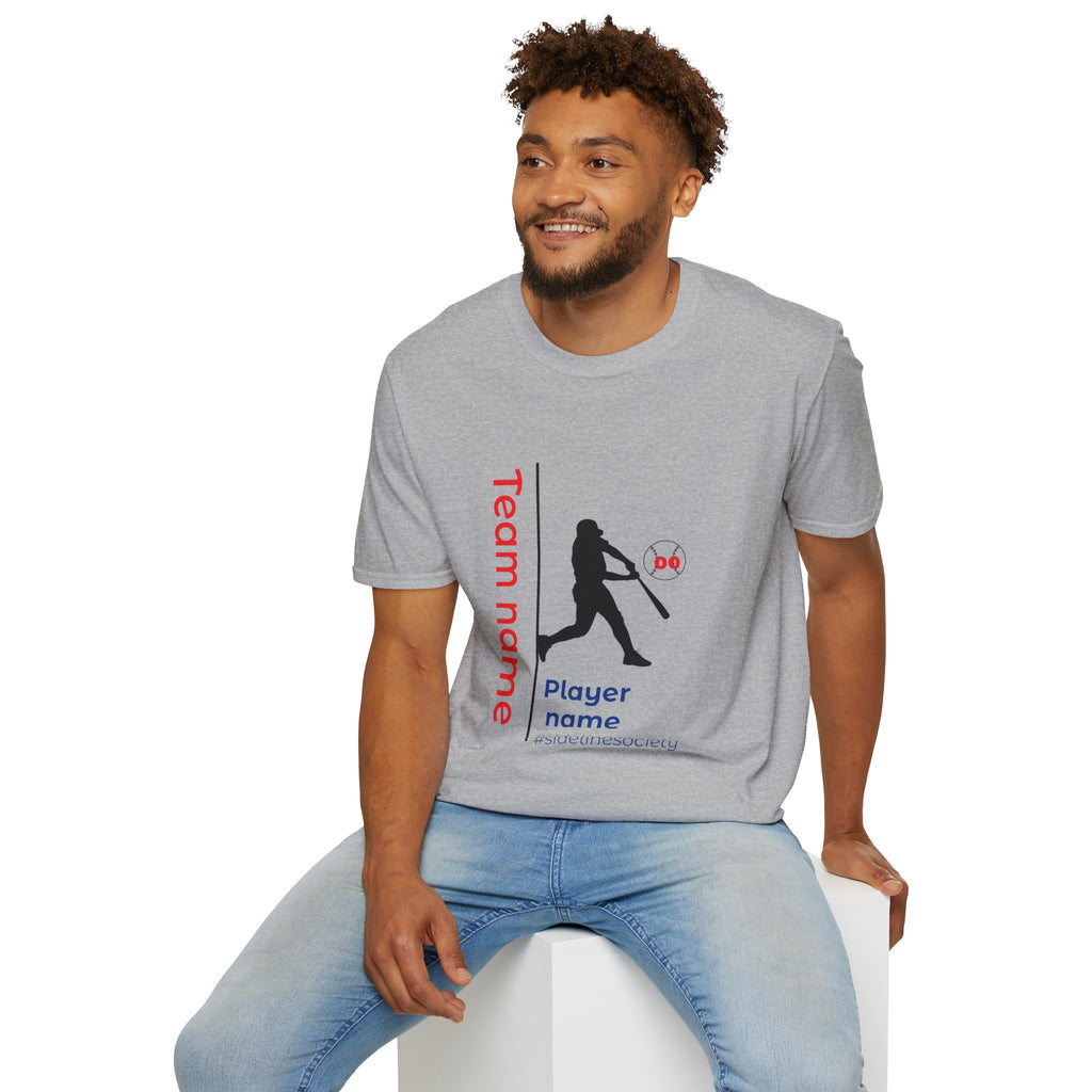 Men's Personalized Baseball Team & Player Name Tee
