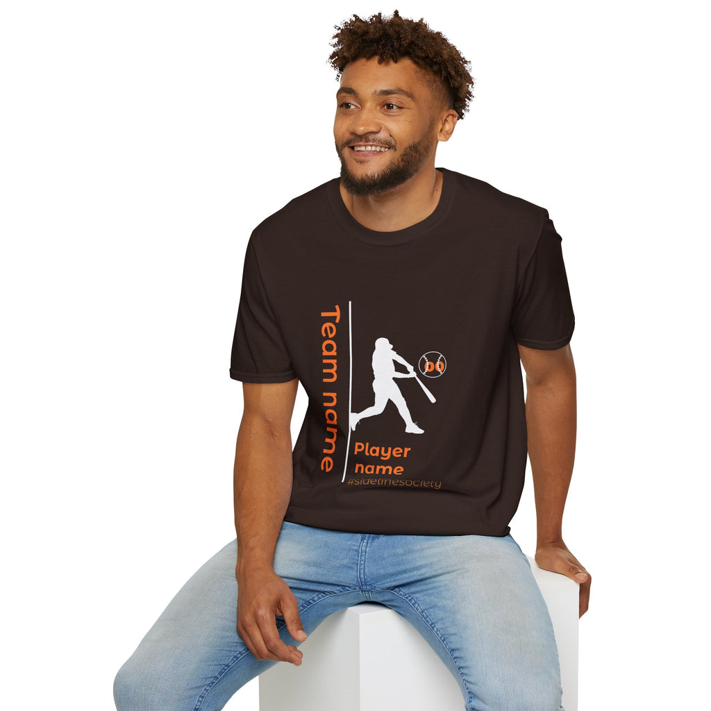 Men's Personalized Baseball Team & Player Name Tee