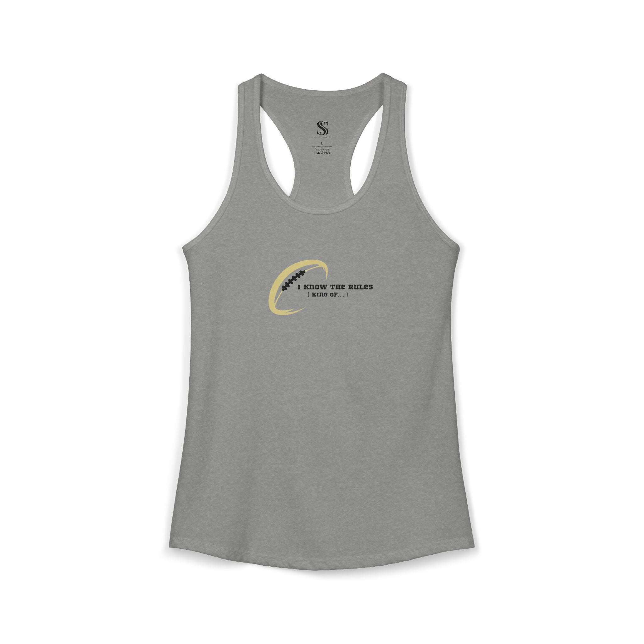 Women's Football "I Know the Rules" Racerback Tank