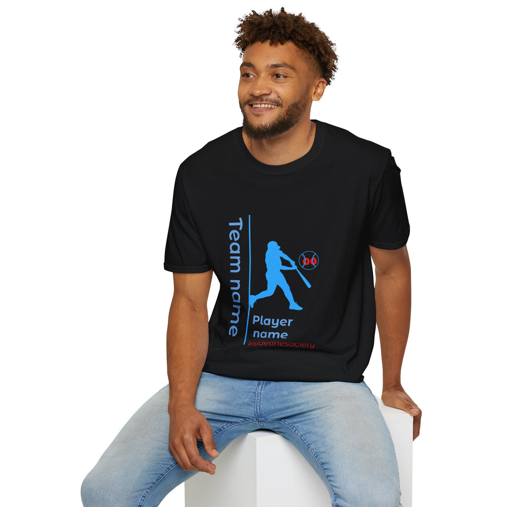 Men's Personalized Baseball Team & Player Name Tee