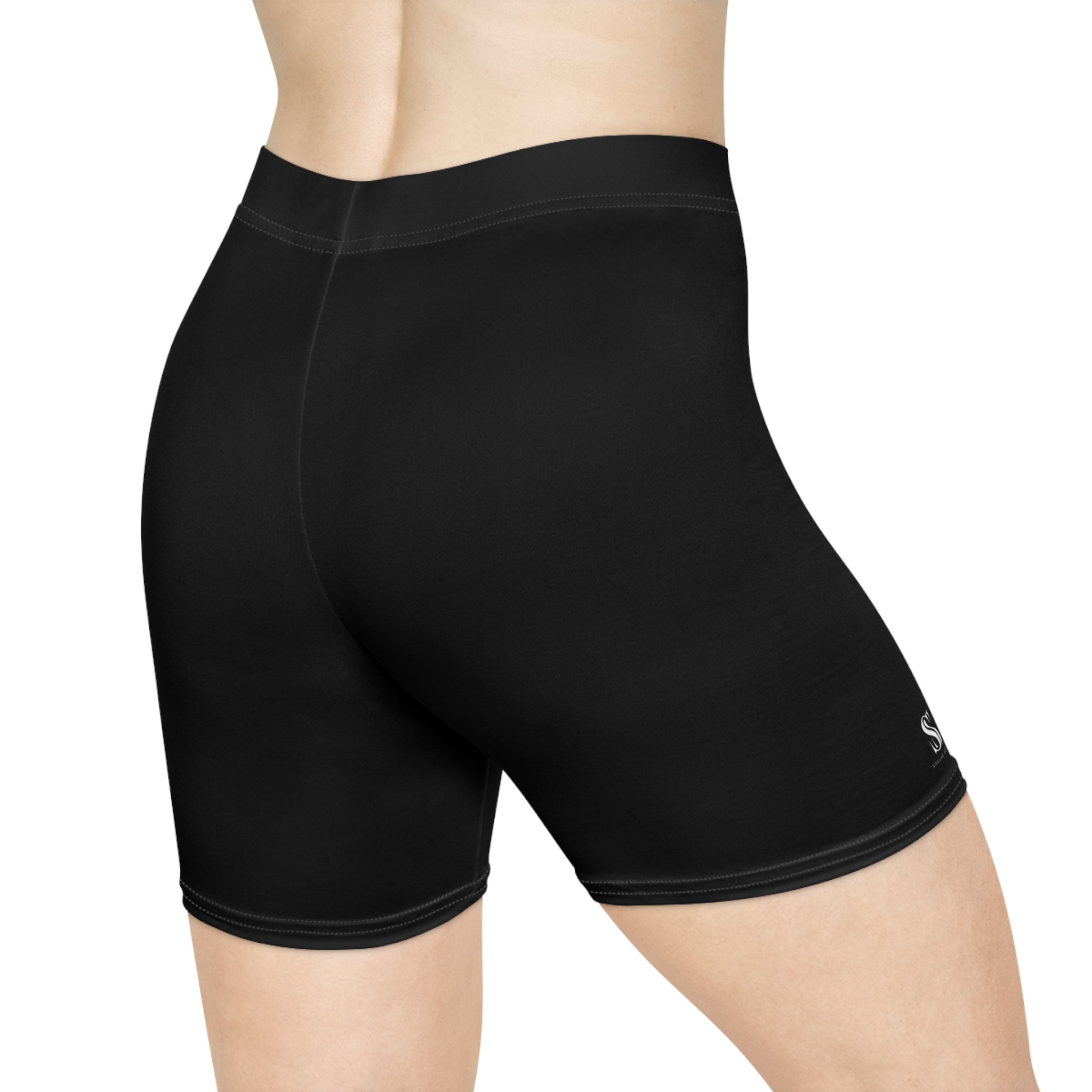 Women's Black Biker Shorts