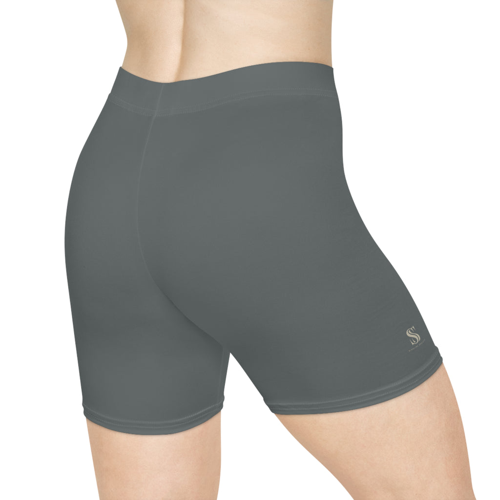 Women's Grey Biker Shorts