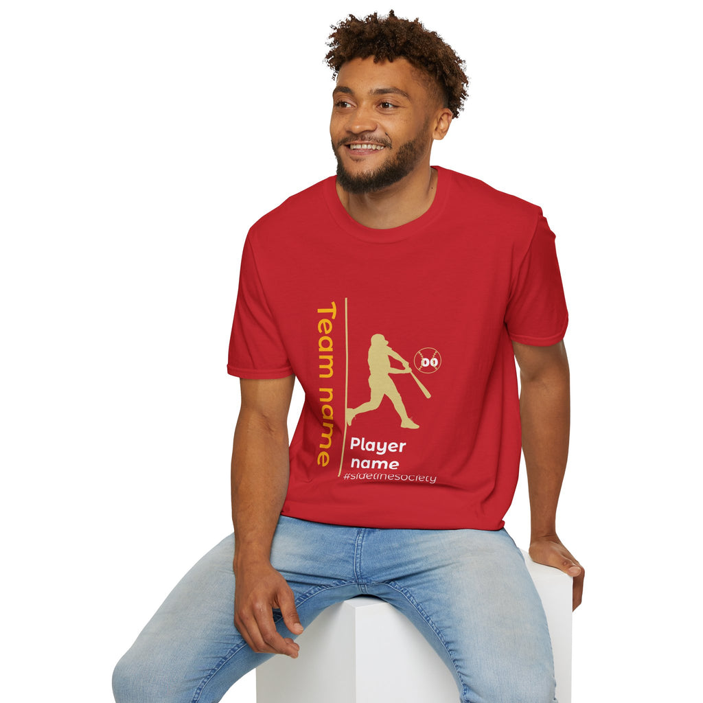 Men's Personalized Baseball Team & Player Name Tee