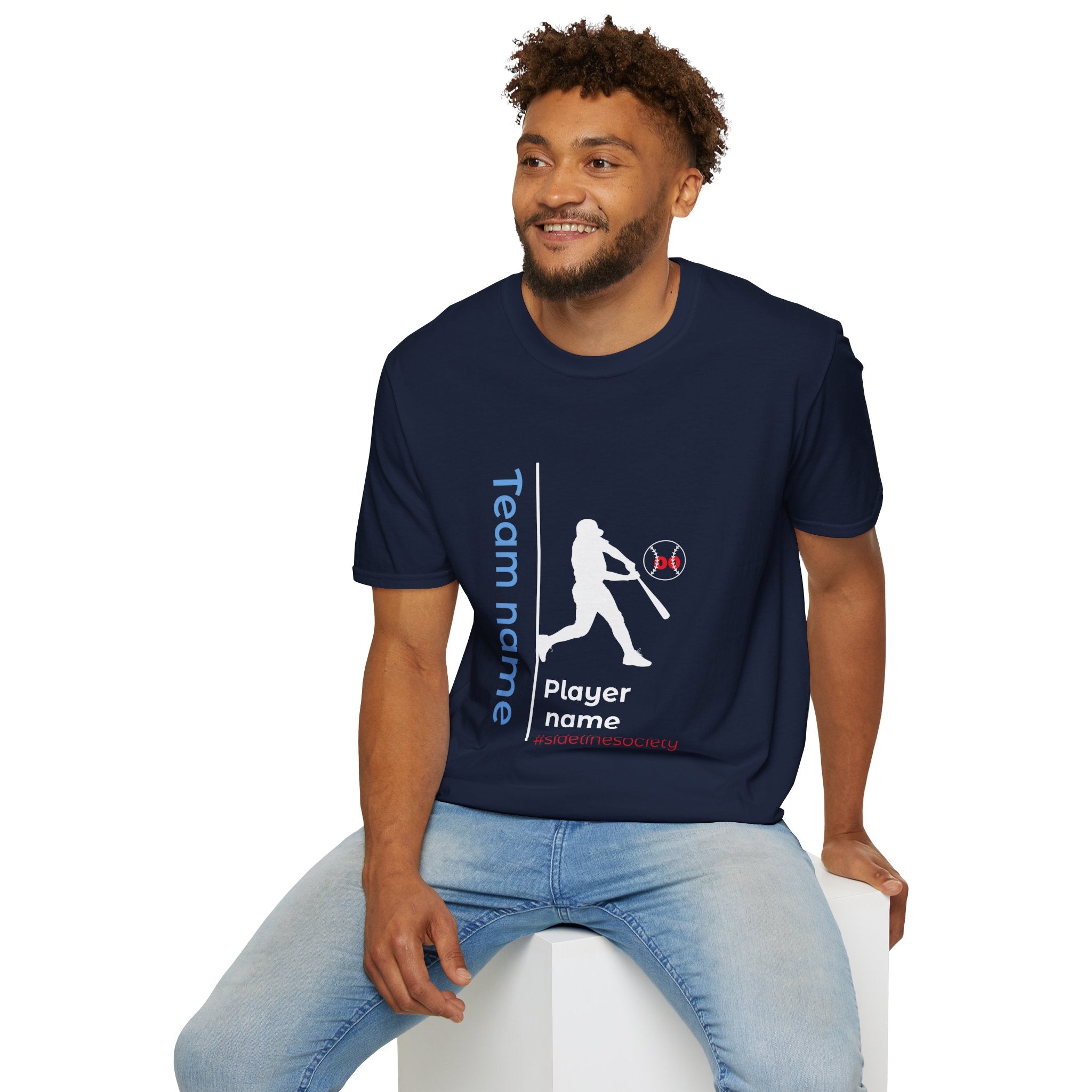 Men's Personalized Baseball Team & Player Name Tee