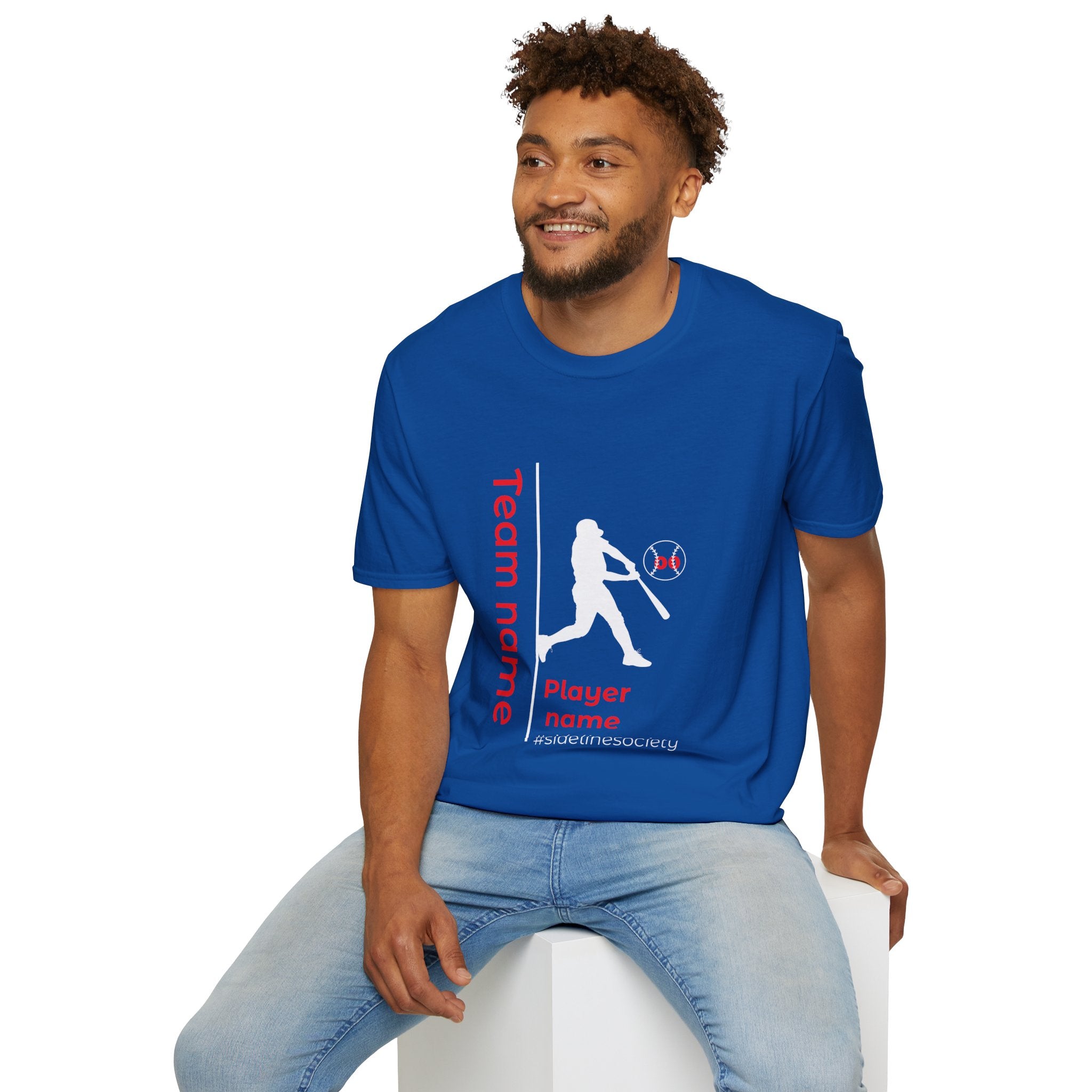 Men's Personalized Baseball Team & Player Name Tee