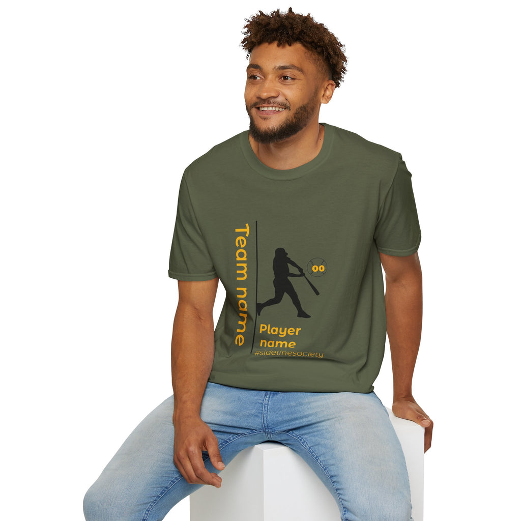 Men's Personalized Baseball Team & Player Name Tee