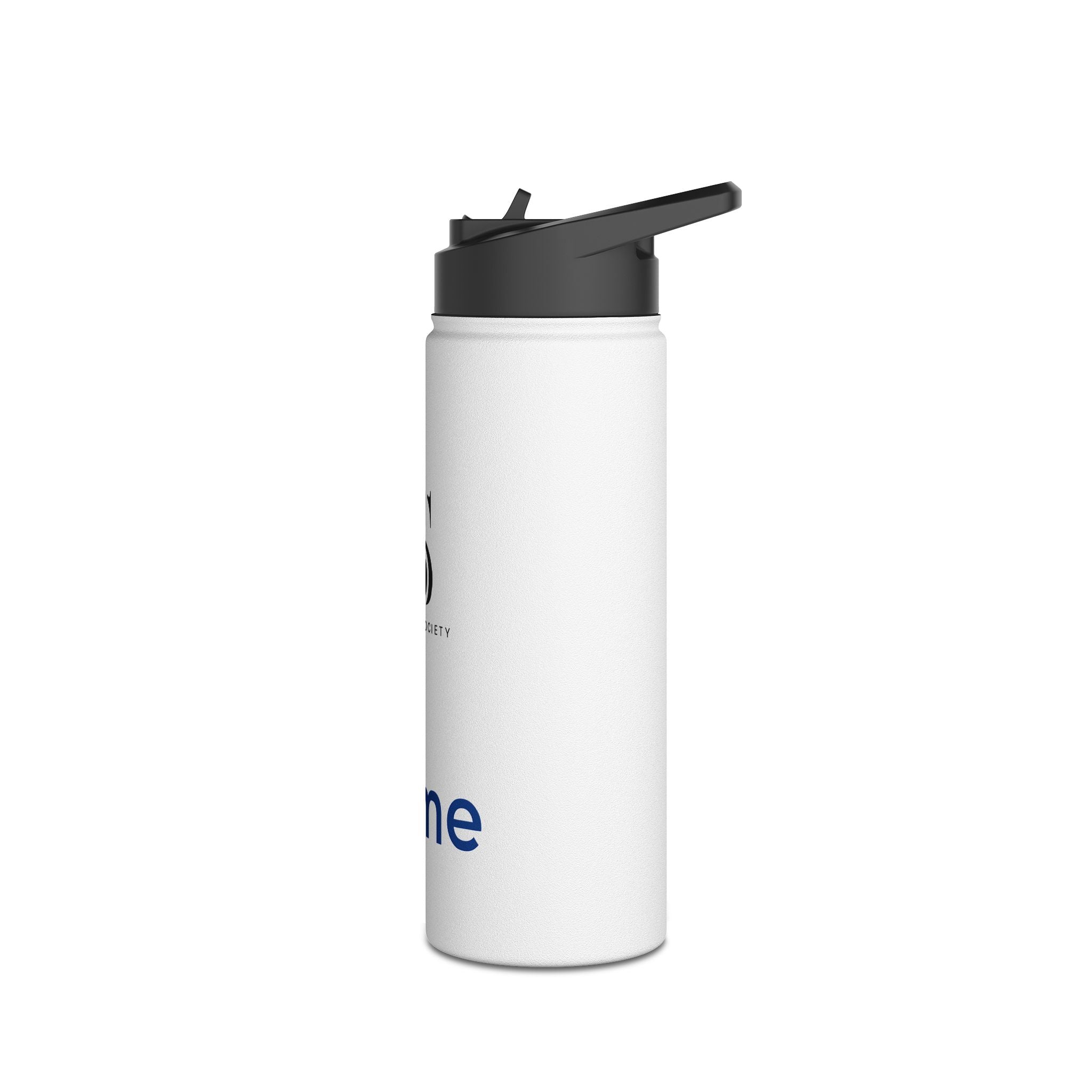 Sideline Personalized "Blue Name" Stainless Steel Water Bottle w/ Straw