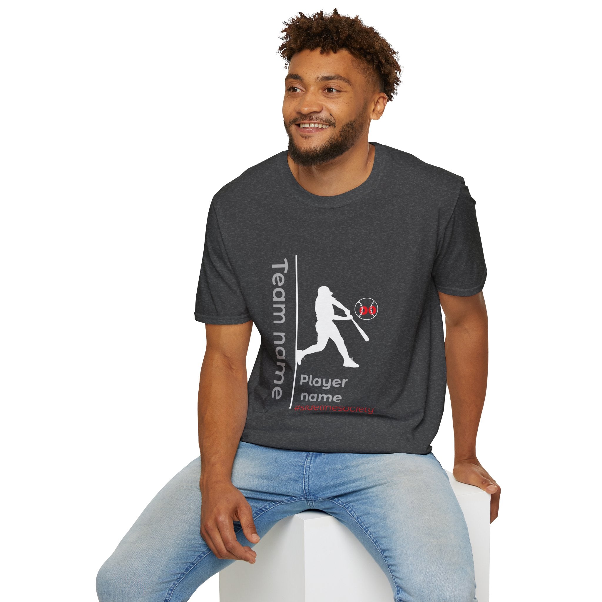 Men's Personalized Baseball Team & Player Name Tee
