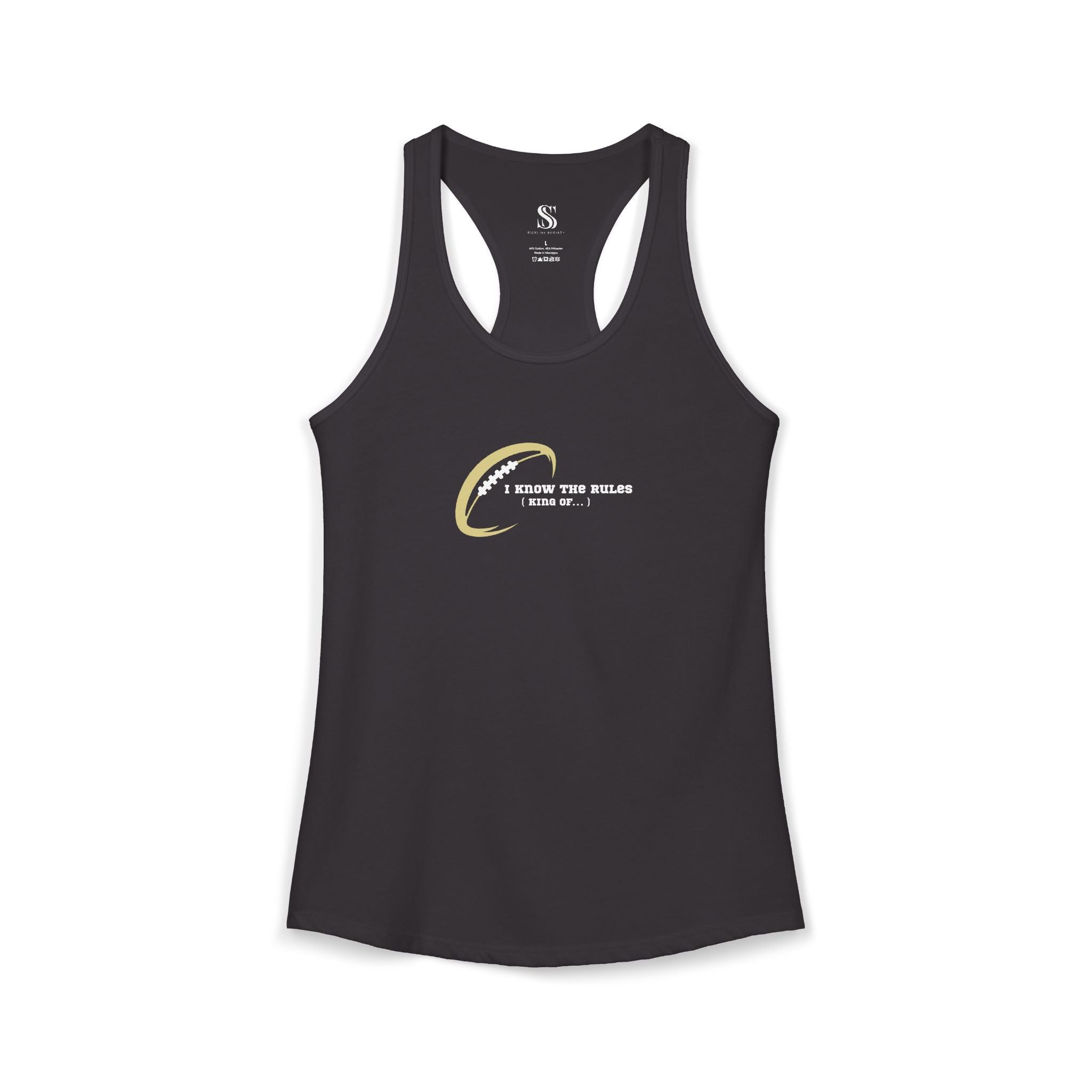 Women's Football "I Know the Rules" Racerback Tank