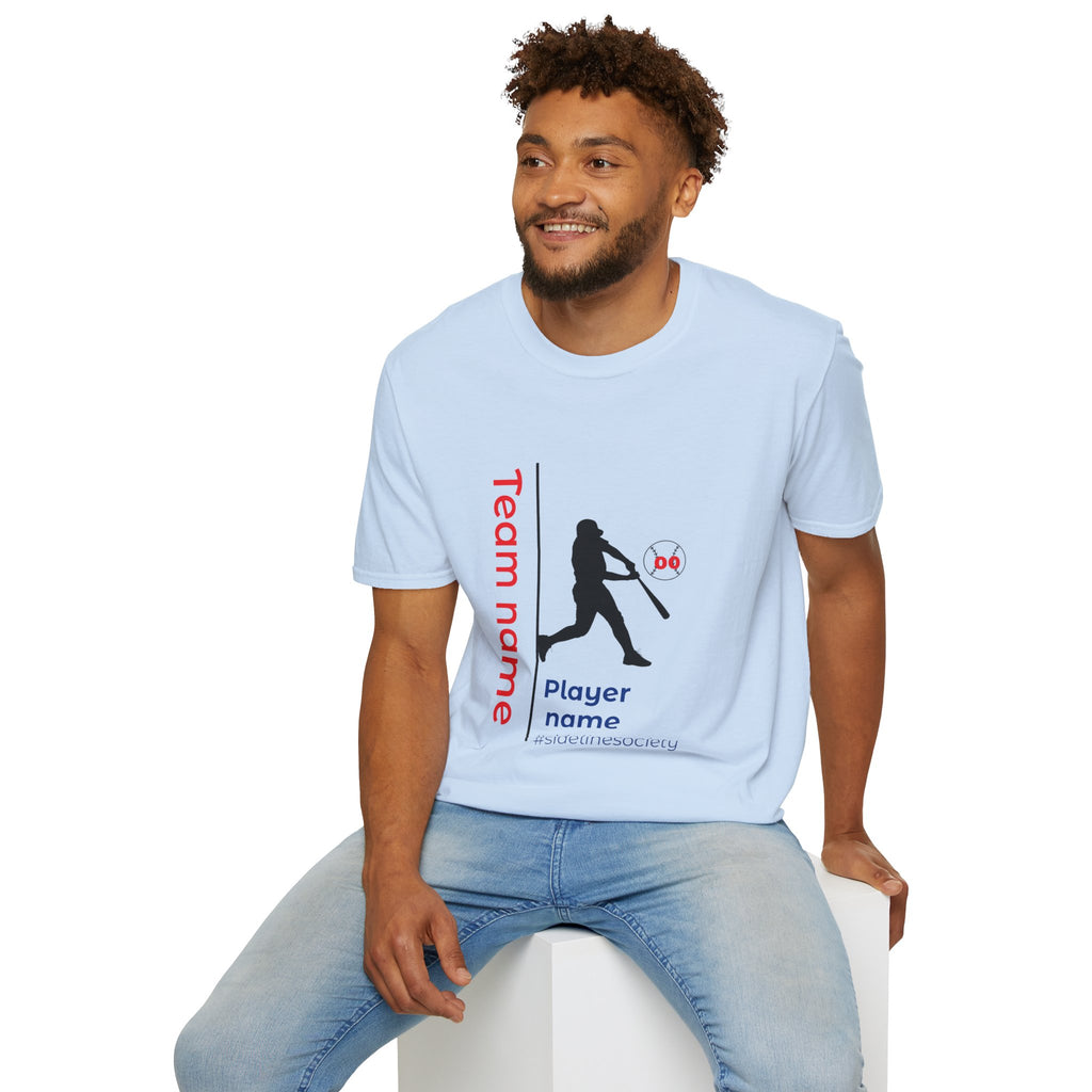 Men's Personalized Baseball Team & Player Name Tee