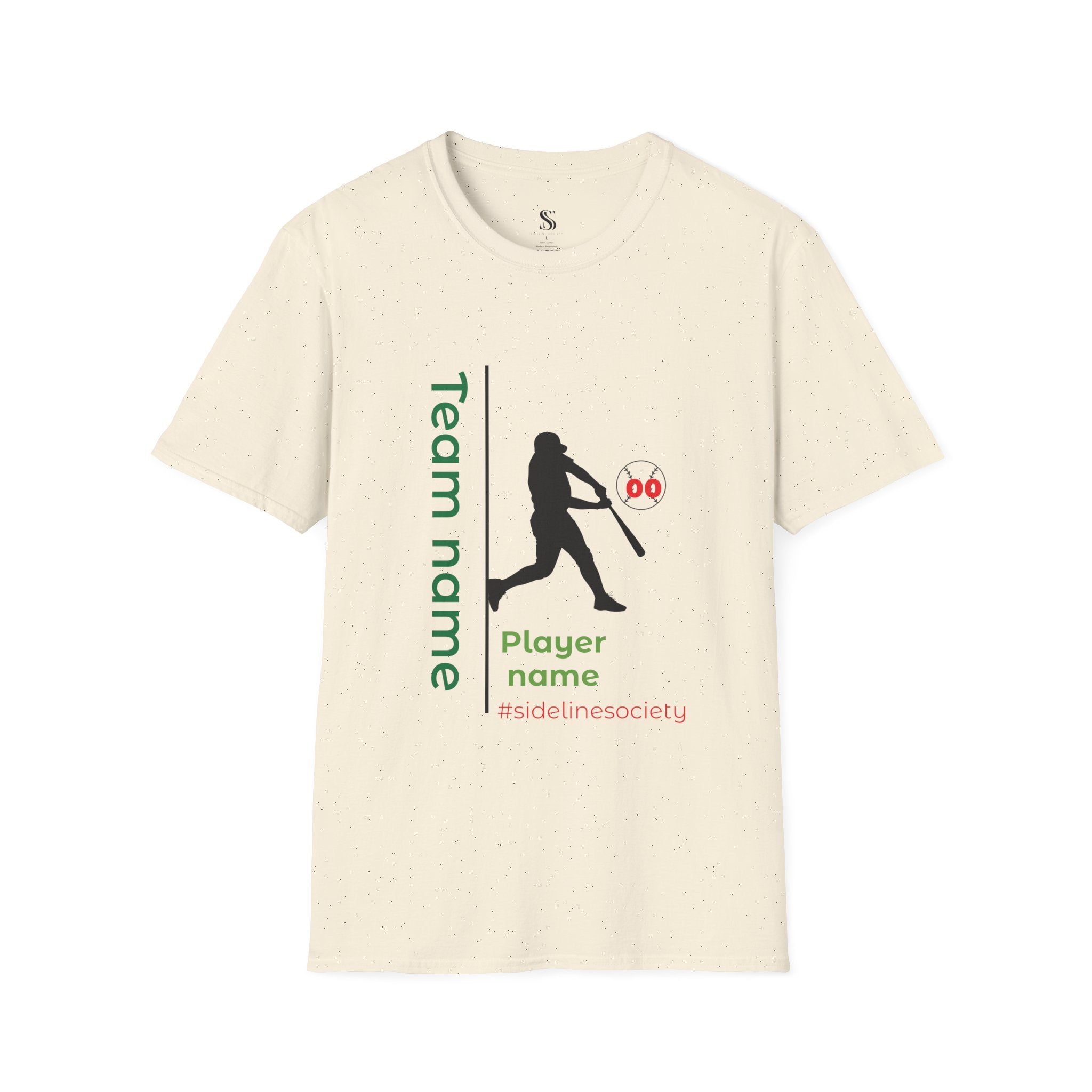 Men's Personalized Baseball Team & Player Name Tee