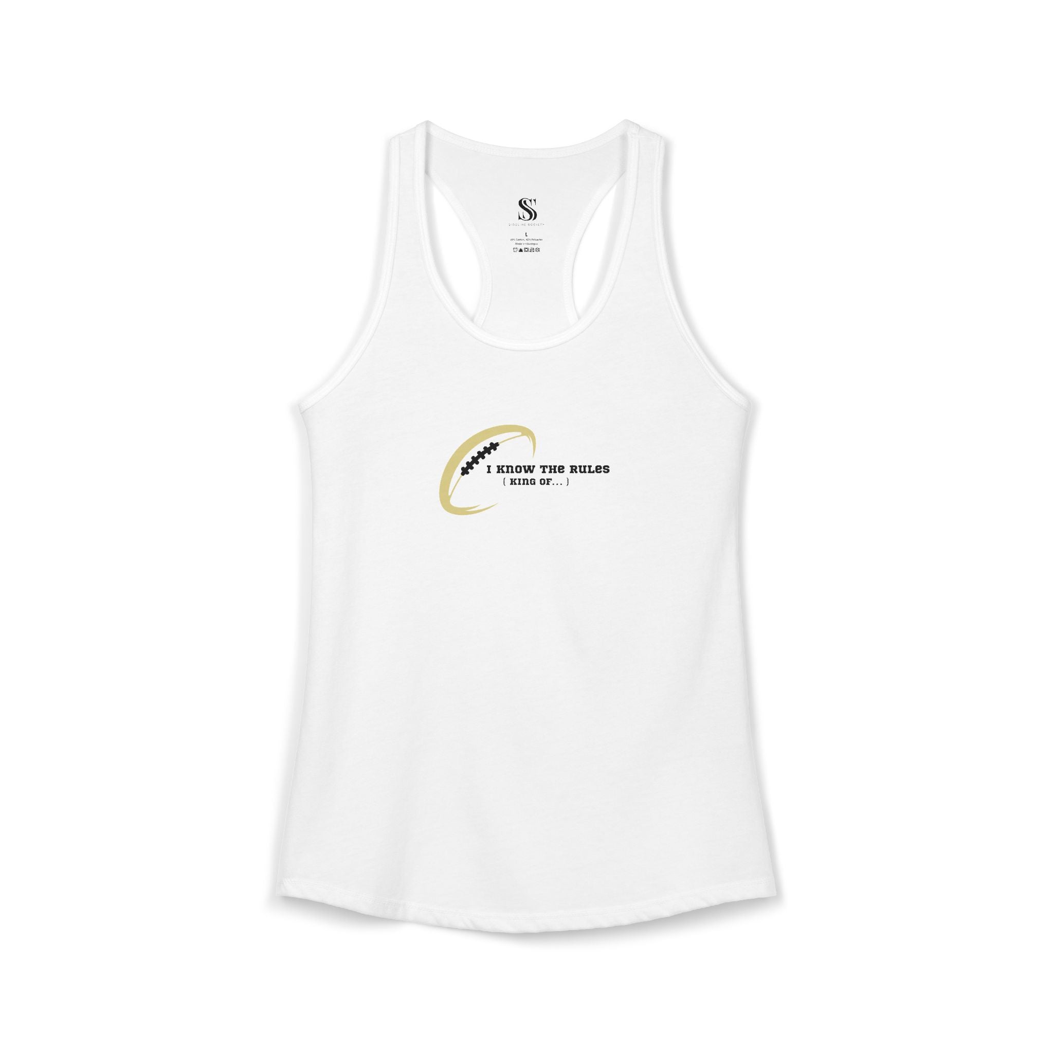 Women's Football "I Know the Rules" Racerback Tank
