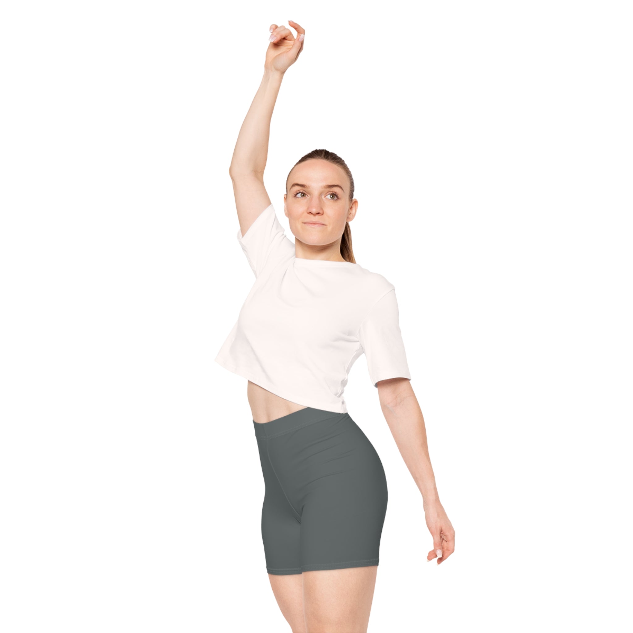 Women's Grey Biker Shorts