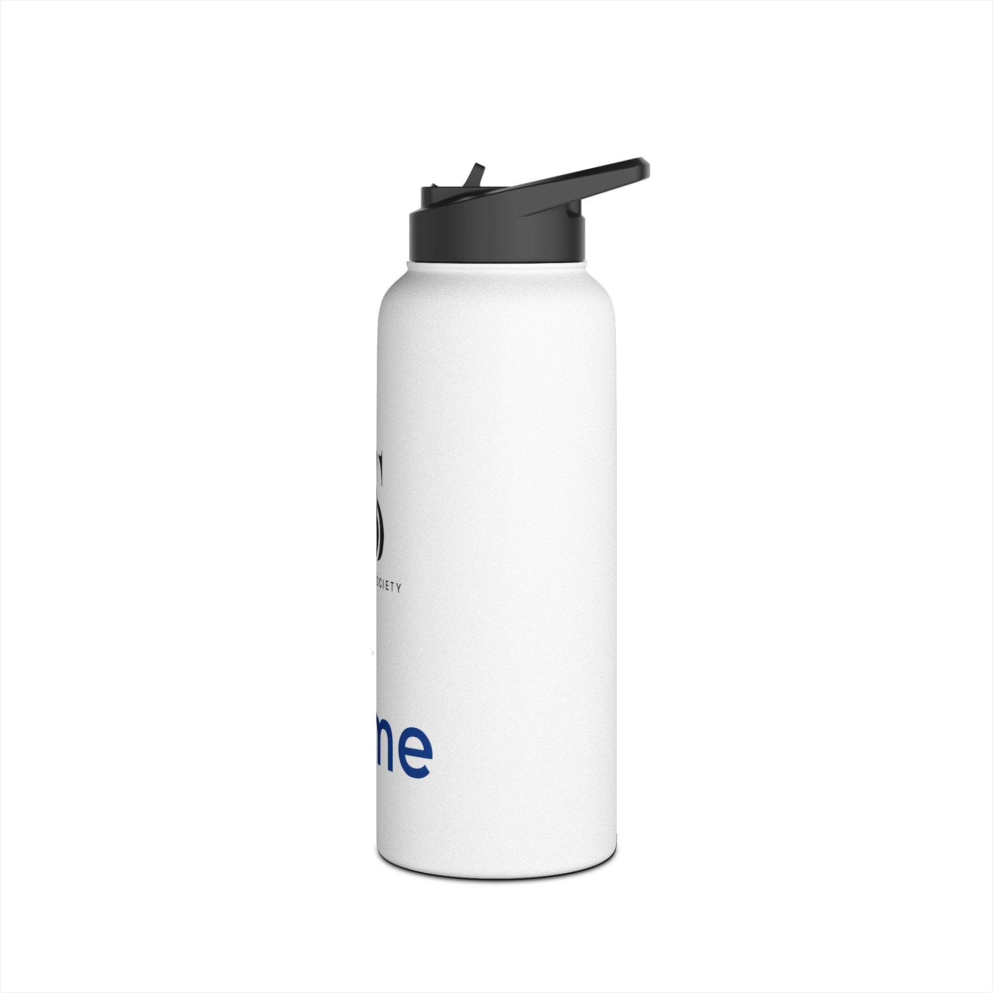 Sideline Personalized "Blue Name" Stainless Steel Water Bottle w/ Straw