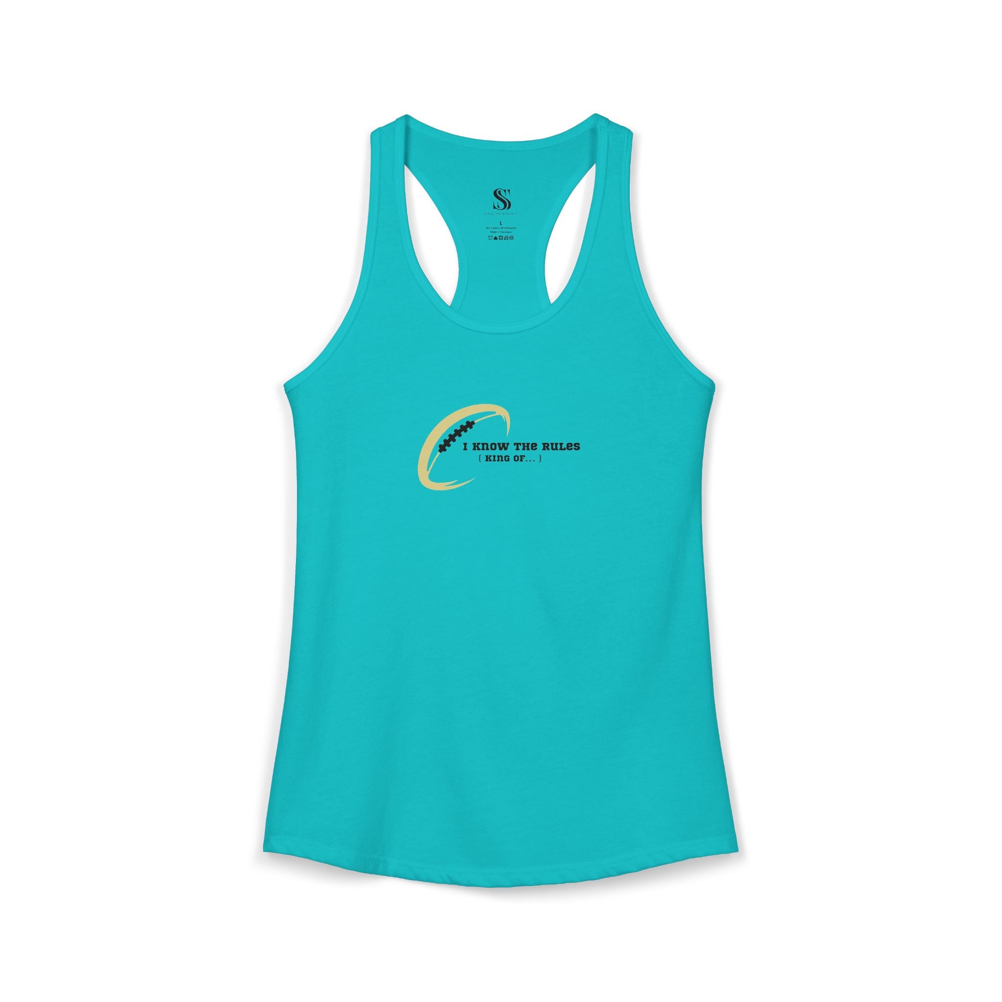 Women's Football "I Know the Rules" Racerback Tank